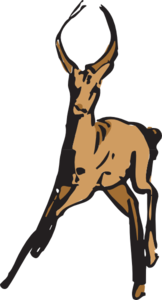 Antelope Running Away Clip Art